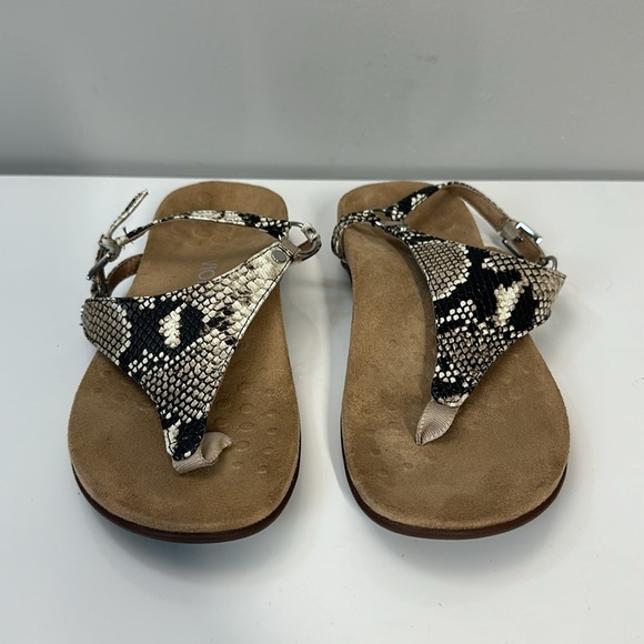 Vionic Kirra Natural Snake Thong Sandal Size 9 - Picture 5 of 15